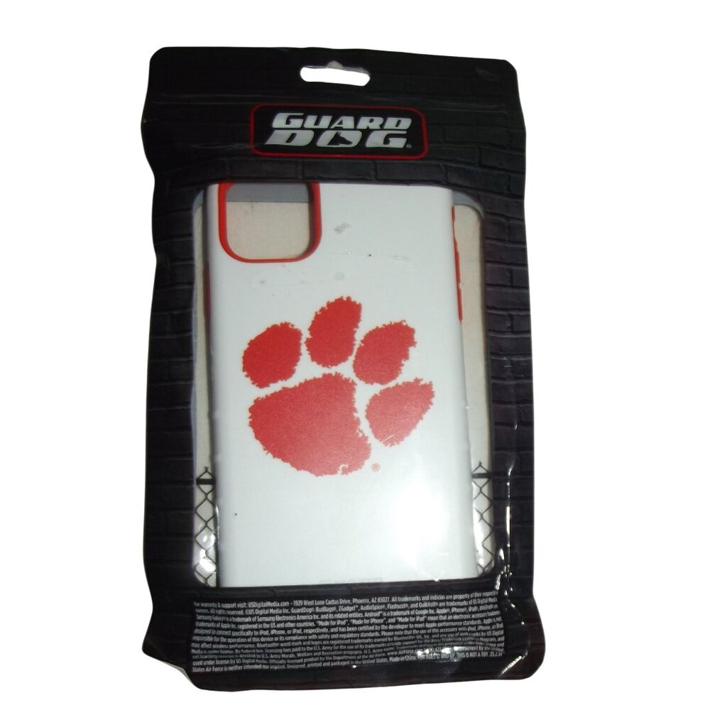 Clemson Tigers Phone Case White Orange Hybrid iPhone ip 11 Pro Max cover NEW